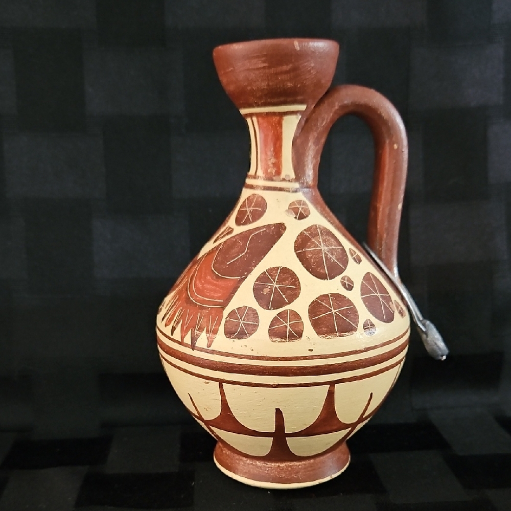 Handmade Greek Museum Copy 700 BC Corinthian Oinochoe Wine Jug Pitcher Vase
